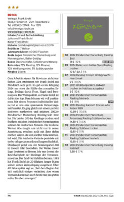 Text des Weinführers Vinum über das Weingut Brohl